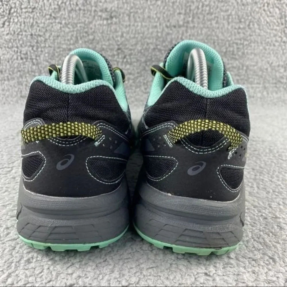 Asics shoes gel-venture 6 Womens 11 Running Sneakers Black Green Lace Up Hiking - Picture 5 of 12